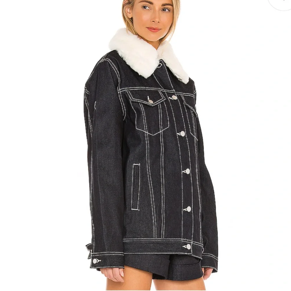 WeWoreWhat Boyfriend Jacket With Faux Fur - Picture 3 of 8